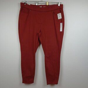 Levi Strauss Signature Skinny Jeans Women's Plus Size 28 Red Stretch Pull On